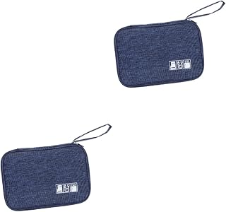 Hemobllo 2pcs Digital Storage Bag Charging Cables Charger Organizer Cable Organizer Bag Earphone Bag Watch