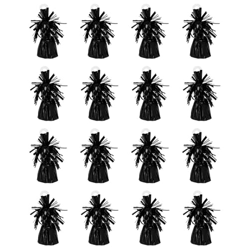 Boland Lot de 16 poids de ballons noirs pour anniversaire et anniversaire de mariage Unisexe, Noir