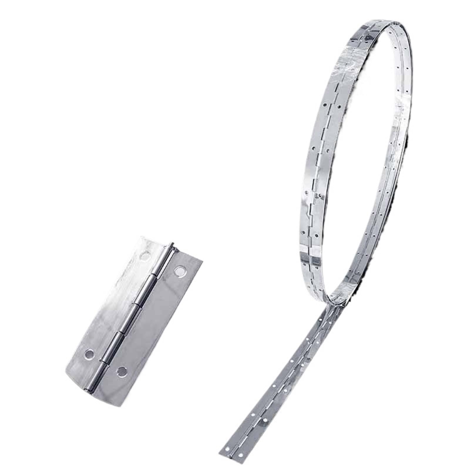 1pcs 1.8m Hinges Gold/Silver Stainless Steel Piano Hinges for Cabinet(1.8m Silver)