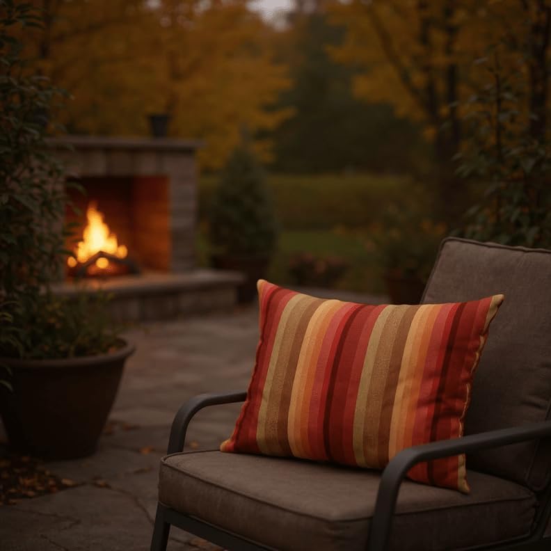 Miniatura 3 de RSH DECOR Sunbrella Juego de 4 almohadas lumbares y cuadradas  20 x 12 pulgadas y 20 x 20 pulgadas  Tela de rendimiento resistente al agua y a la