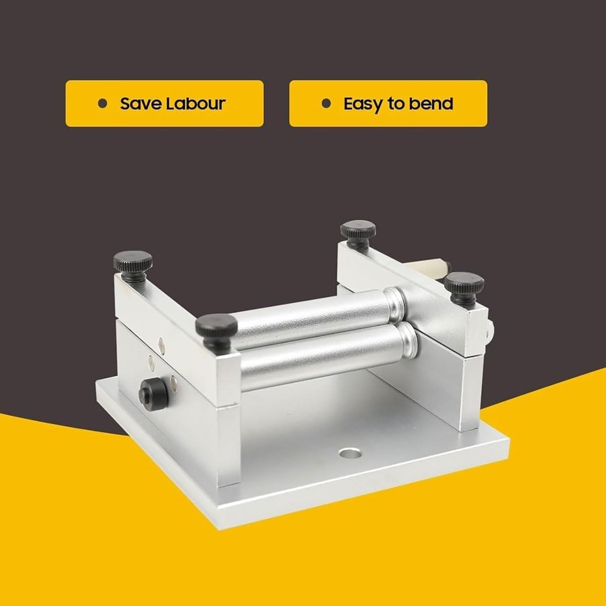 Manuelle Plattenrollmaschine, Metallbiegerolle für DIY-Projekte, verstellbare Rollen, Präzisions-Blech-Rollwerkzeug für Modellerstellung