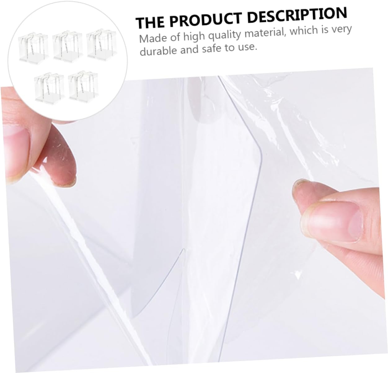 5pcs Cake Wrapping Box Single Layer Cake Packing Case for Birthdays Showers Holidays and More Food Packaging and Desserts