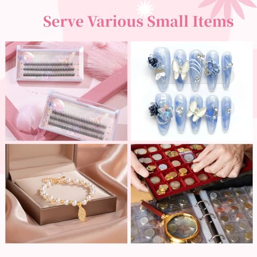 Image of 50 Pcs Press-on Nail Storage Boxes, Clear Acrylic Containers With Double Sided Tapes & Display Strips, Artificial Storage Cases, Transparent Organizers for Art Display