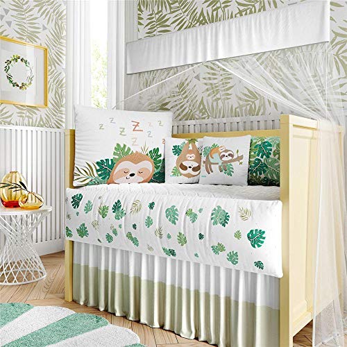 Kit Berço Preguicinha Estampa 10p Grão de Gente