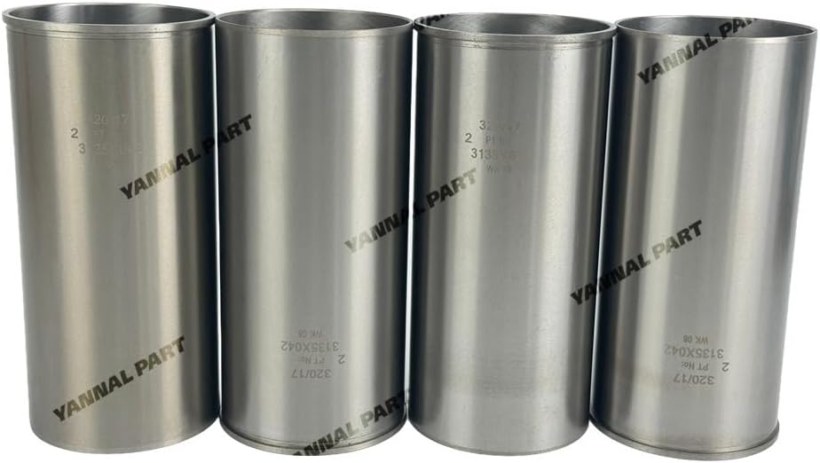 4 PC 1004-4T Cylinder Liner 3135X042 Suitable for Perkins Engine Part