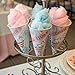 Nostalgia FSCC8 Cotton Candy Party Kit 3 Flavors, 4 Reusable Cones, 10 Floss Bags, 1, blue