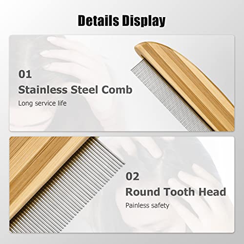 Dandruff-Comb-Stainless-Steel-Fine-Tooth-Comb-Wooden-Handle-Dandruff-Remover-Flea-Lice-Comb-Multifunction-Hair-Grooming-Brush-for-Kids-Adults-Pets-Dog - Cucciolini Doodles   Dandruff-Comb-Stainless-Steel-Fine-Tooth-Comb-Wooden-Handle-Dandruff-Remover-Flea-Lice-Comb-Multifunction-Hair-Grooming-Brush-for-Kids-Adults-Pets-Dog