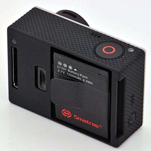 Smatree Battery Compatible for GoPro Hero3+ / Hero 3 Camera, 1200mAh Rechargeable with Dual Rapid Charger