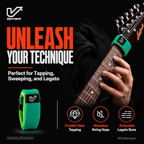 Image of Gruv Gear FretWraps HD 'Leaf' String Muter 1-Pack, Extra Large, Green