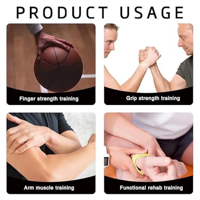 Grip Strength Trainer, Adjustable Resistance 11-220 Pounds (5-100 Kg), Automatic Counting, Arm Rehabilitation Training and Daily Exercise, Forearm Strengthener for Musicians and Athletes