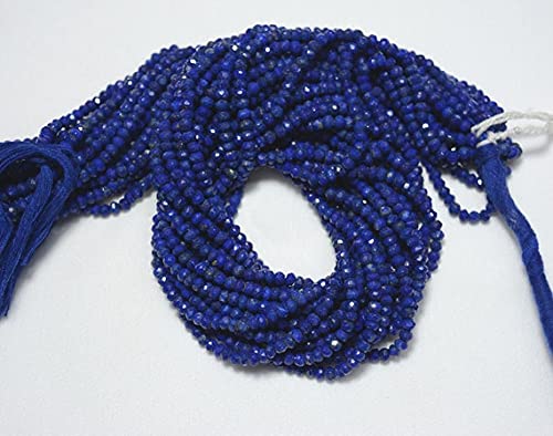 Perles lapis lazuli facettées 3.5mm pour fabriquer des bijoux sans défaut