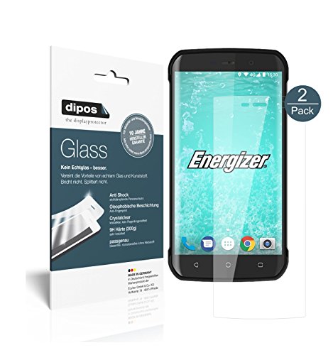 dipos I 2X Bildschirmschutz klar kompatibel mit Energizer Hard Hülle H550S Schutzfolie 9H Anti-Shock