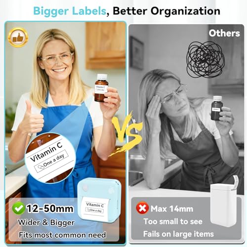 image for lopevi Label Maker Machine - Portable Bluetooth Mini Label Printer - S