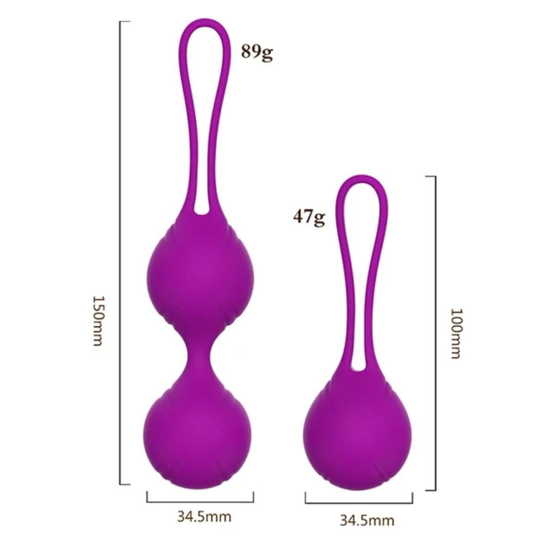 Palline Keger in silicone medico cinese 3 in 1. Palle pelviche. Esercizio di controllo della vescica e rafforzamento della parete pelvica. Rosa