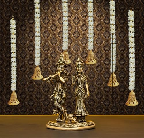 Image of Tia Crafts Handmade Artificial Decorative Mogra Bell Fluffy Garland, Size 2 Feet Used for Home /Office,Festival Navratri, Durga Pooa Christsmas Diwali Decoration (6)