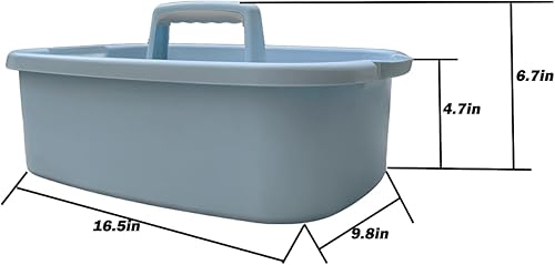 Miniatura 2 de Cesta de suministro de asas de limpieza, organizador de cubo de plástico con asa, carrito de ducha para productos de limpieza