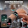 ganopterygon Smart Watch, 2.01" HD Touchscreen Fitness Watch, Bluetooth Calls, 120 Sports Modes Activity Tracker, 24/7 Heart Rate & Sleep Monitor, IP67 Waterproof, iOS Android Compatible (Black)