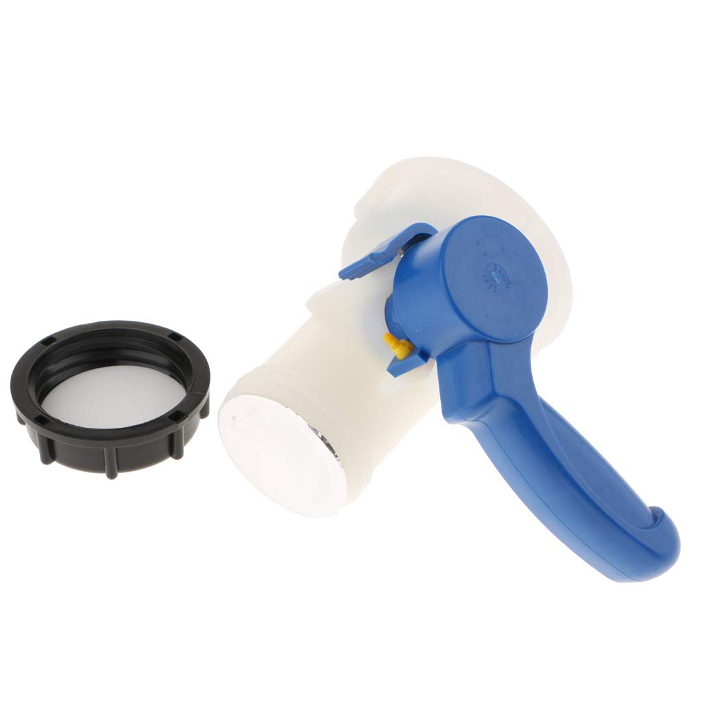 2 x 1000L Adaptador con grifo para depósito de agua de lluvia, llave de paso, entrada de 75 mm de diámetro interior