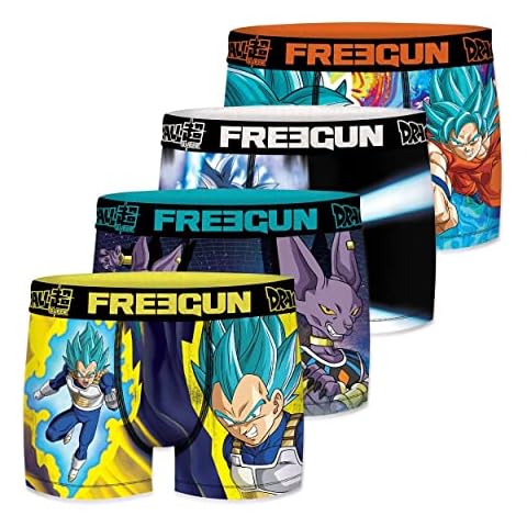 FREEGUN Men's Dragon Ball Super-Pack of 4 Boxers Briefs, 07, L Cover
