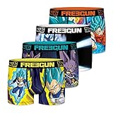 FREEGUN Herren Freegun - Dragon Ball Super – Boxershorts für Herren, 4 Stück Retroshorts, 7, L EU