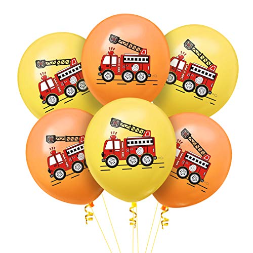 40 Pack Fire Truck Balloons, Fire Truck Party Decoration Fits Fireman Firefighter Kids Boy Birthday Party #TOP2