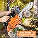 25.4cc Petrol Chainsaw, 2 Stroke Top Handle Gas Chainsaw, 12 Inch Portable Handheld Logging Saw, Lightweight One Hand Use, Automatic Oiler, Home Small Garden Wood Cutting (Orange)
