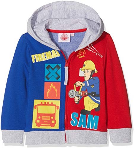 Preisvergleich Produktbild Feuerwehrman Sam Jungen Sweatjacke mit Kapuze, Bleu (Bleu Bleu) , 6 Jahre