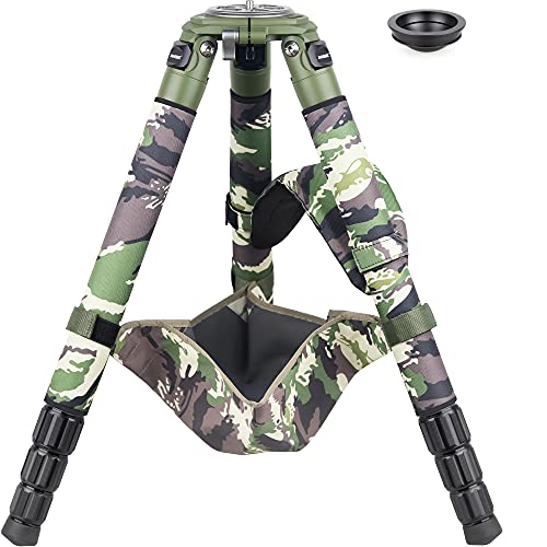 Image of INNOREL RT90CG Carbon Fiber Bowl Tripod - Heavy Duty With 75mm Bowl, 40mm Leg Tube, Ultra Stable Professional Camera Tripod, Max Load 88lb /40kg, Green Camouflage Sleeve