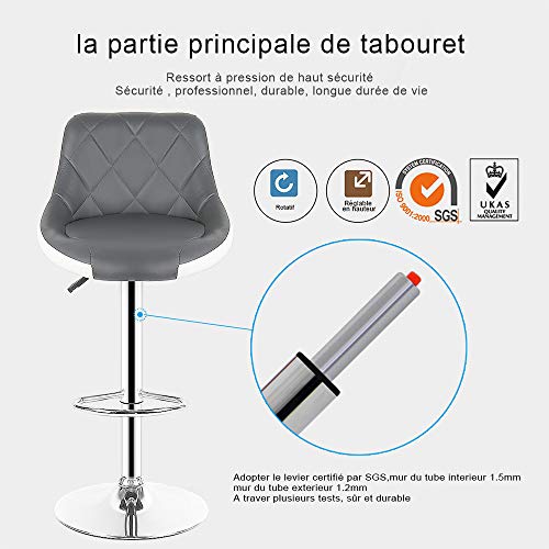 RELOVE 4 Sgabelli da Bar Cucina Sedia Girevole con...