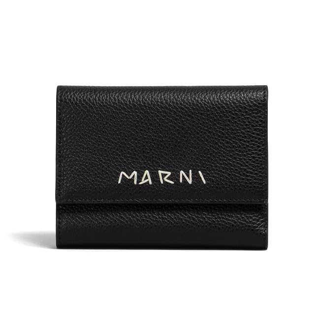 Amazon.co.jp: [Marni] マルニ ロゴ刺繍 三つ折りレザー