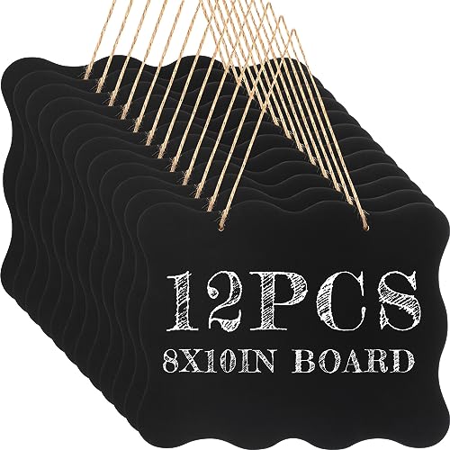 Qilery 12 Pieces 8 x 10 Inch Double Sided Hanging