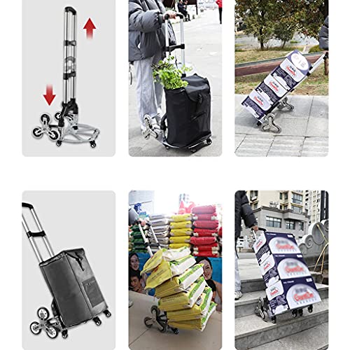 einkaufstrolley Klapptreppe Bergsteigereinkaufwagen Dienstprogramm Warenkorb Deluxe-Lebensmittelwagen mit… – Bild 8