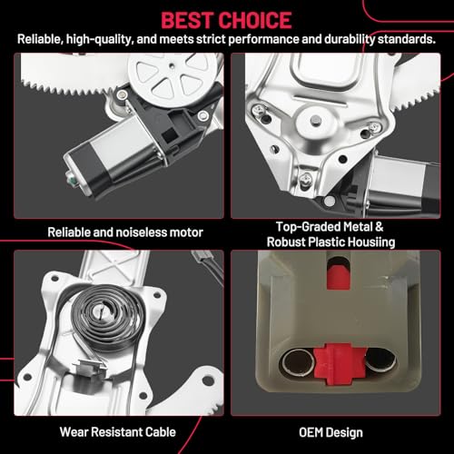 Image of BDFHYK 741-621 Power Window Regulator with Motor Front Right Compatible with Ford F-250 1997-1999, F-150 1997-2003,F-150 Heritage 2004