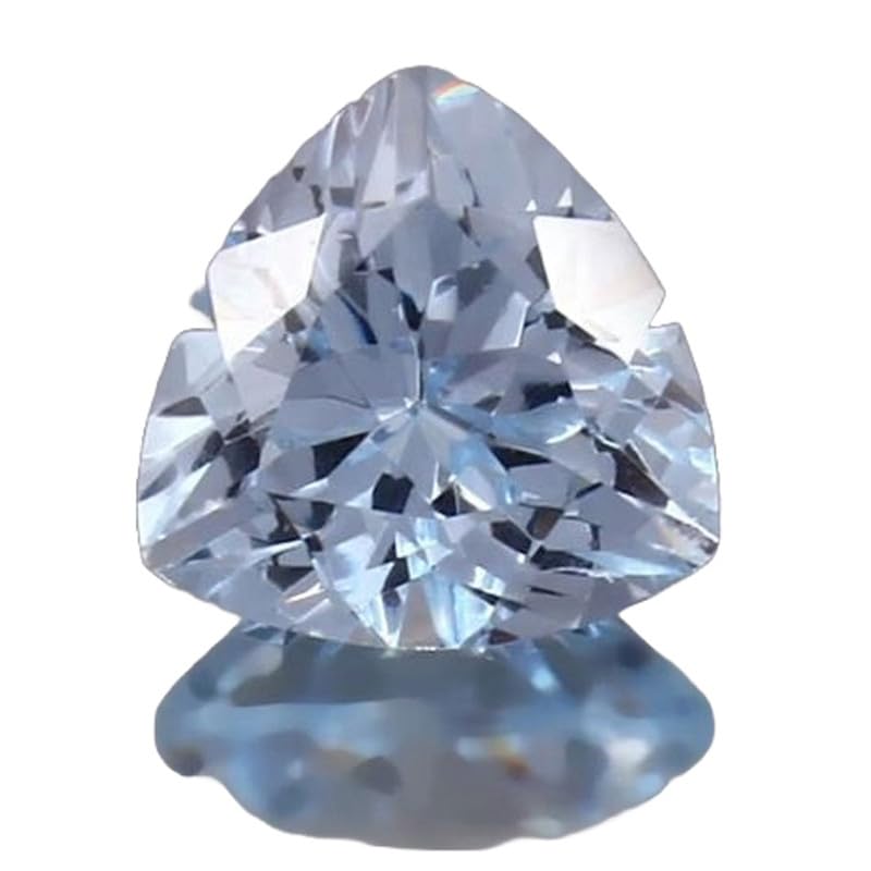 Aigue-marine de taille trillion pour la fabrication de collier et bague DIY