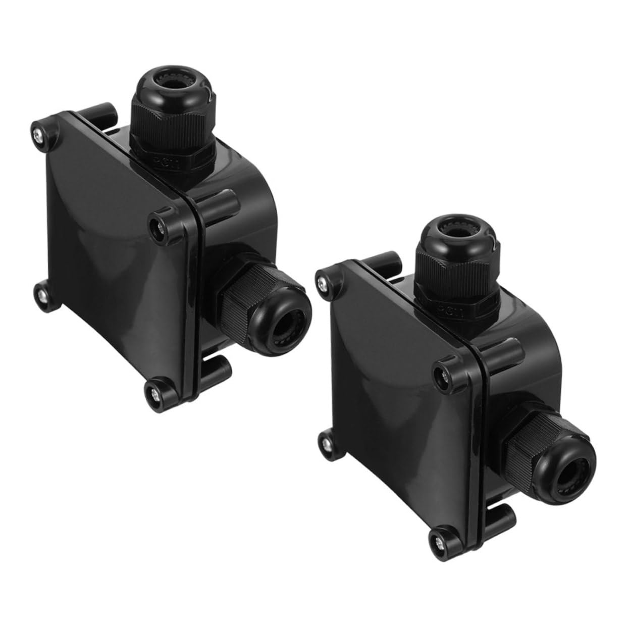 Alipis Caja De Conexiones Impermeable Multi Cajas Impermeables Para Exteriores Conectores Eléctricos De Alambre Impermeables Conector De Cable A Prueba De Agua Negro 2 Piezas X 4