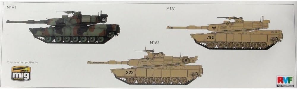 ライフィールドモデル Rye Field Model RM-5007 Model Kit M1A1/A2 Abrams with Full Interior 2 in 1