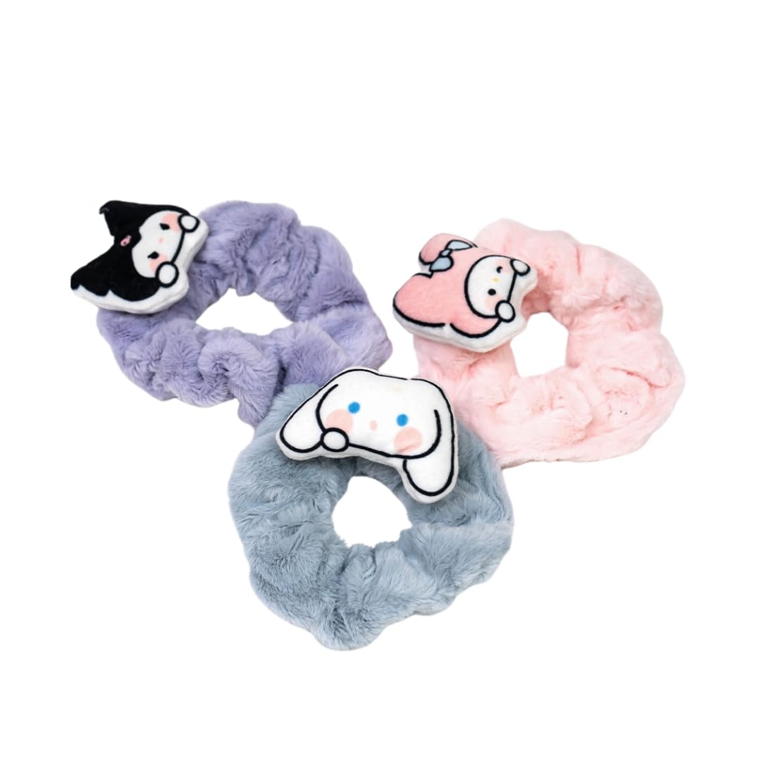 Hair Scrunchies for Women | Ponytail Holder Scrunchies | Embellished Satin Scrunchies | Hair Scarf Scrunchies | Hair Bow Scrunchies | Gajra Scrunchies for Women | Fluffy Scrunchies-image-43
