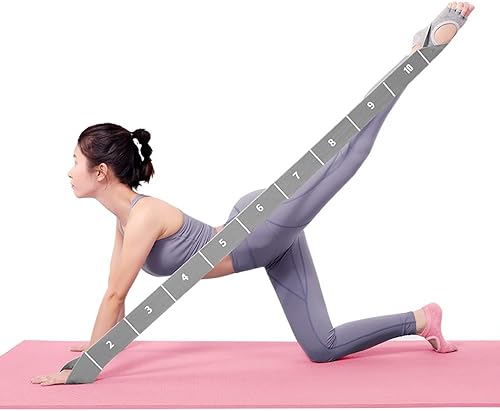 Miniatura 8 de Banda elástica de 11 bucles - Correa de estiramiento para yoga, pilates, ballet y fisioterapia para flexibilidad, estiramiento de piernas y 11