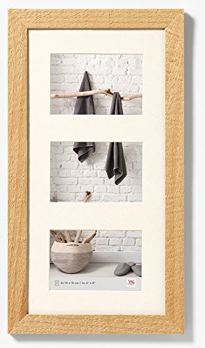 walther design Bilderrahmen natur 3x 10x15 cm Galerie mit Passepartout,...