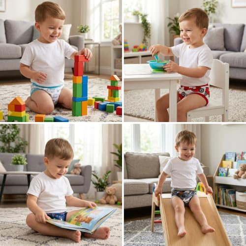 Image of BIG ELEPHANT Toddler Potty Training Underwear, Cotton Training Pants