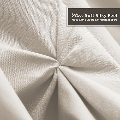 Image of Nestl Linen Bed Skirt Twin Size, Pinch Pleat Twin Bed Skirt, 14 inch Inch Drop Twin Bedskirt, Hotel Quality Linen Bed Skirts, Premium Microfiber Bedskirt for Twin Bed, Linen Twin Bed Skirt
