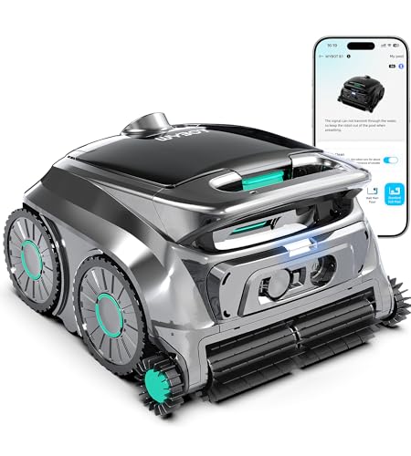 (2026 NEW) WYBOT Cordless Robotic Pool Vacuum for Inground Pools, Six-Roller Brush 4-in-1 Smart Pool Cleaner, Edge Cleaning High Obstacle Crossing, Lightweight, App Navigation