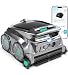 WYBOT OS600 Poolroboter Akku Für Wand Und Boden, Kabelloser Poolroboter Mit 120 Min Laufzeit, Intelligente Navigation, Auto-Park Für Inground- Und Aufstellpools,Nebel-Hellgrün
