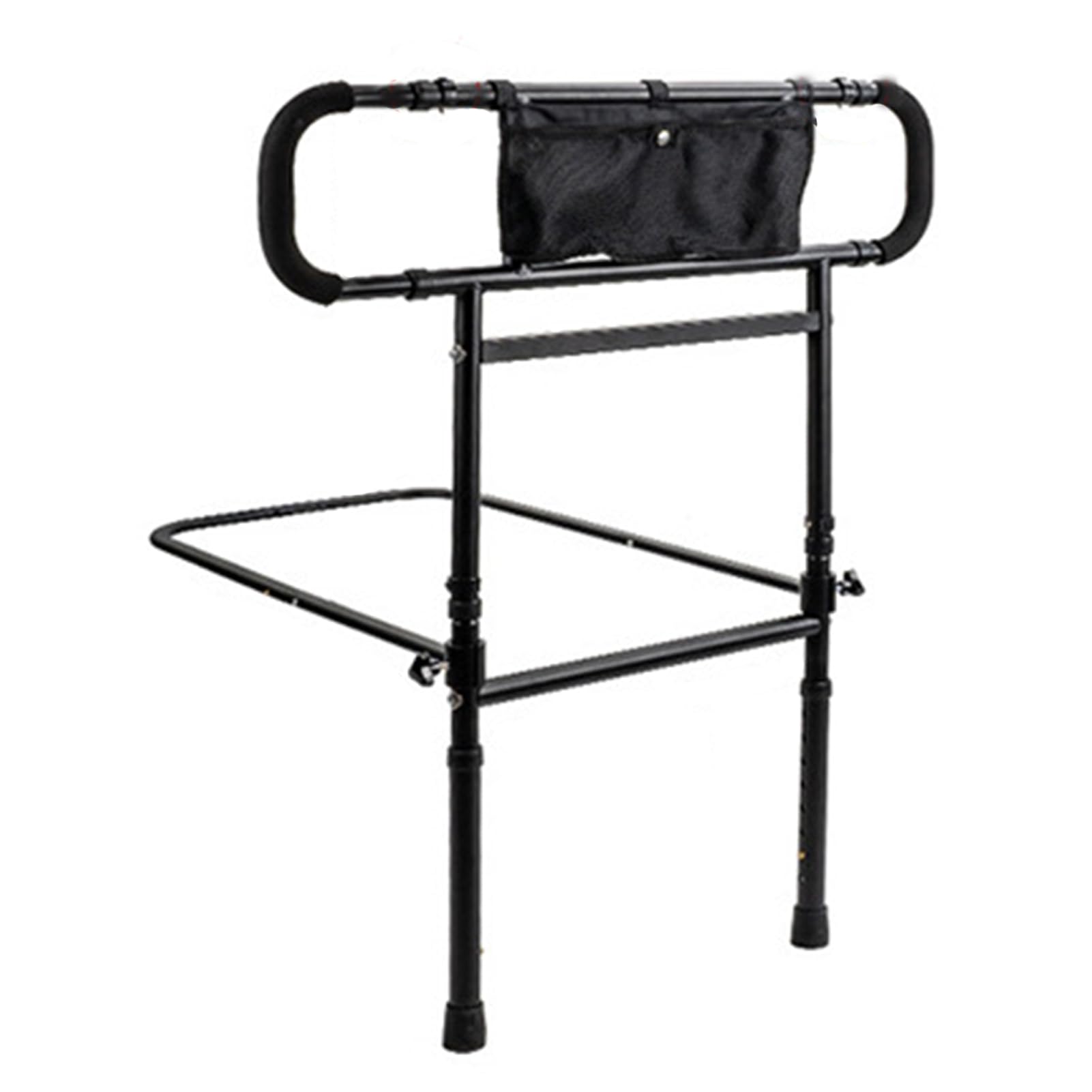 Barandilla Cama Adultos Plegable - Altura Y Ancho Ajustable Barrera Cama Adultos, Baranda Cama Articulada Adulto, Asidero Cama para Mayores,Negro