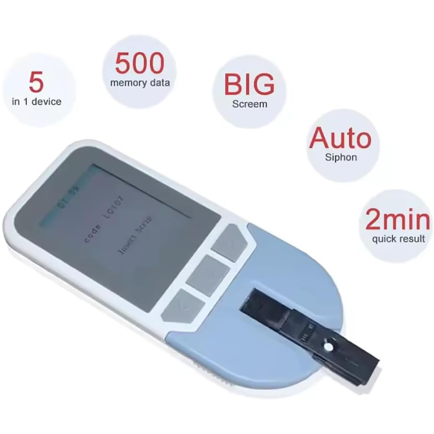 5-in-1-Multifunktions-Lipid-Monitor-Messgerät, Test-HDL-Triglycerid-Cholesterin-Testmessgerät, Mit 25 Streifen, 500 Sätzen Speicherwerten, 2-Minuten-Ergebnissen, Anschließbaren Netzwerkgeräten Für Den