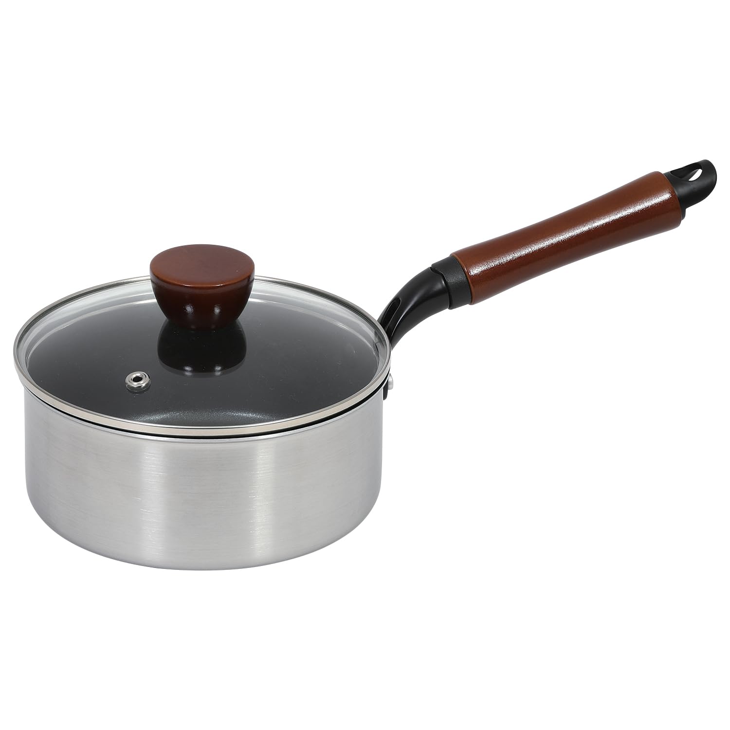 Amazon.co.jp: パール金属 片手鍋 16cm ガラス蓋付 IH対応 2層鋼