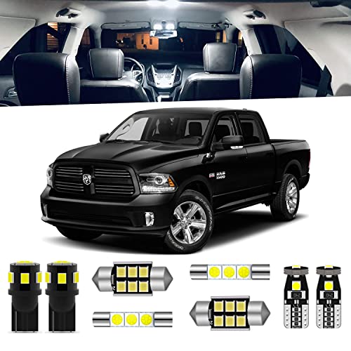 Kit de 12 luces LED interiores para Dodge Ram 2009-2018 miniatura 1