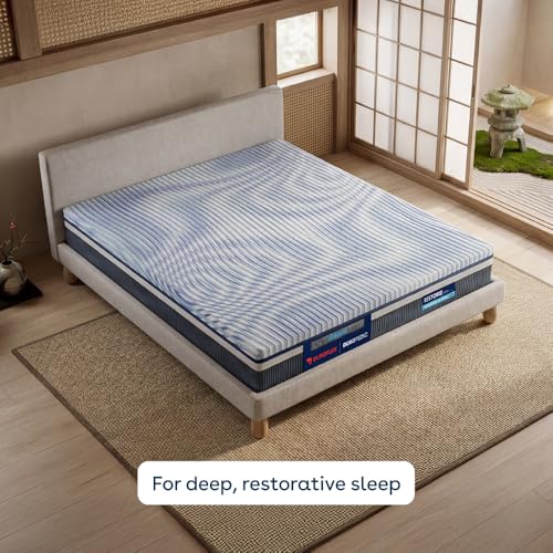 Image of Duroflex Duropedic Airboost 6.8 AI Pro Mattress |3X Breathable |Arctic Ice Cooling Fabric |Dual Firmness Orthopedic Mattress with Neo Latex| NHA Approved |King Size Bed Mattress (78x70x8 Inch)
