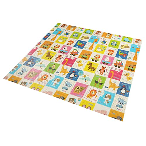 Baby Vivo Premium Omkeerbaar Speeltapijt Dierentuin | Kinderspel Tapijt Speelkleed Speel Tapijt Baby Mat Baby Tapijt | 1 cm dik XPE Kindertapijt XXL 200 x 180 cm - Afbeelding 8