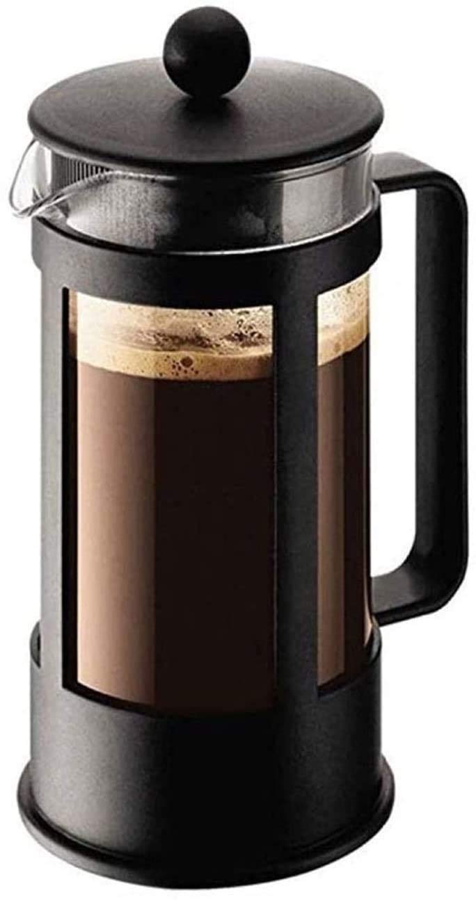 Café de la Presse française Café et thé 34oz, épaissie de café en Verre de Borosilicate avec écrans filtrants, 100% BPA Gratuit, 1 Litre, (8 Tasse), Noir
